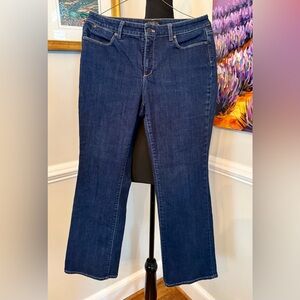 Talbots Dark Blue Straight Jeans size 10 petite 
Inseam 28” waist 16” flat